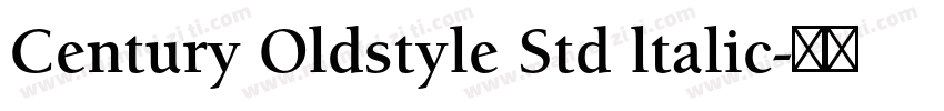Century Oldstyle Std ltalic字体转换